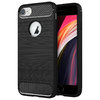 Flexi Slim Carbon Fibre Case for Apple iPhone 8 / 7 / SE (2nd / 3rd Gen) - Brushed Black